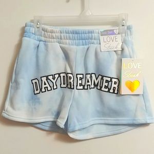 🆕NWOT Love Streak Tie dye Shorts, Baby blue